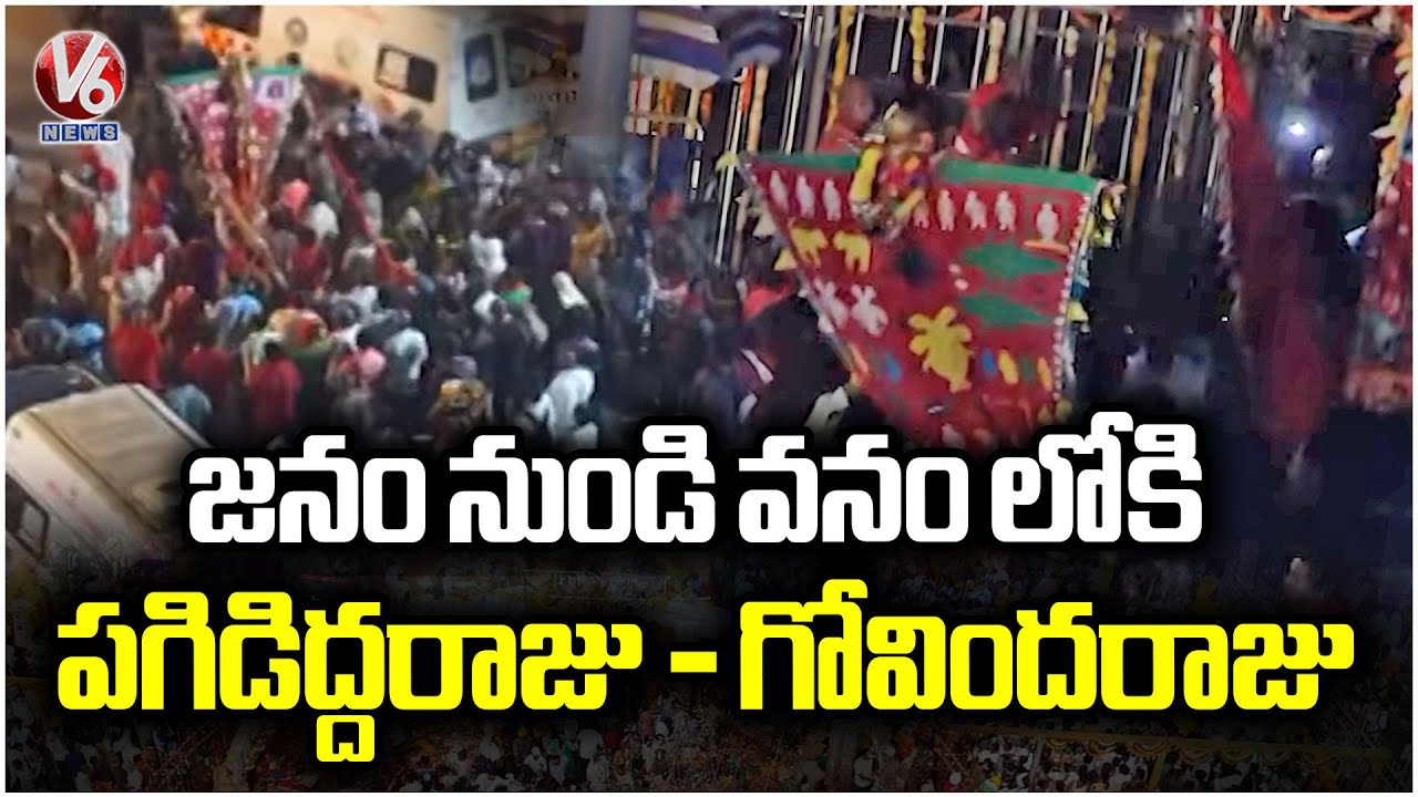 Pagididda Raju - Govinda Rajula Vanapravesham | Last Phase Of Medaram Jatara | V6 News