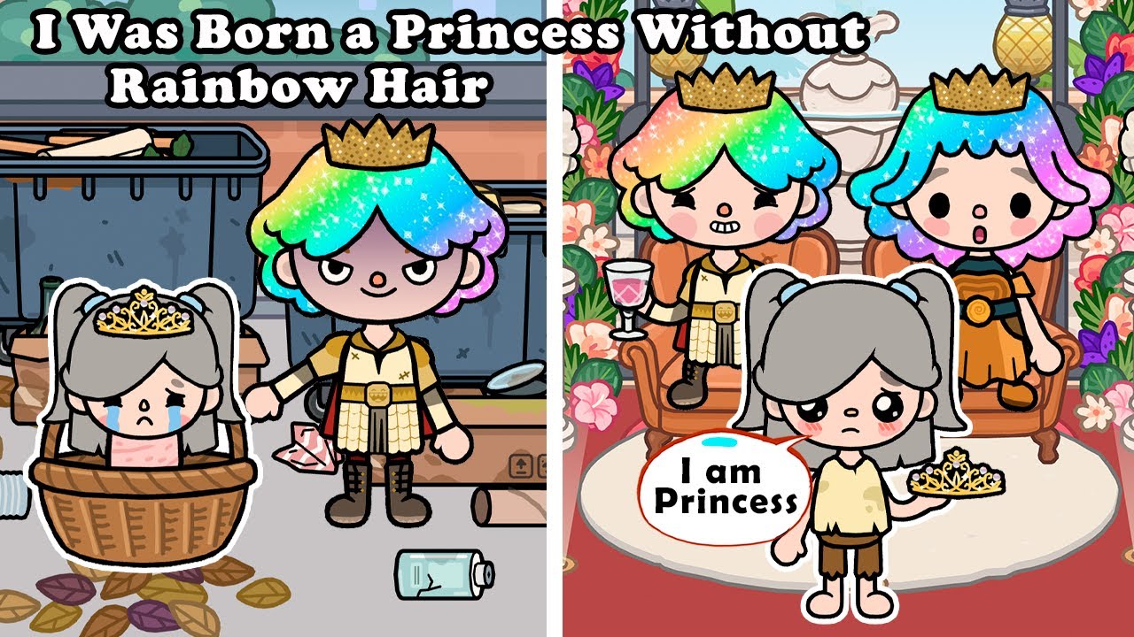 I Was Born a Princess Without Rainbow Hair 👸🌈 | Sad story | Toca Boca | Toca Life Story