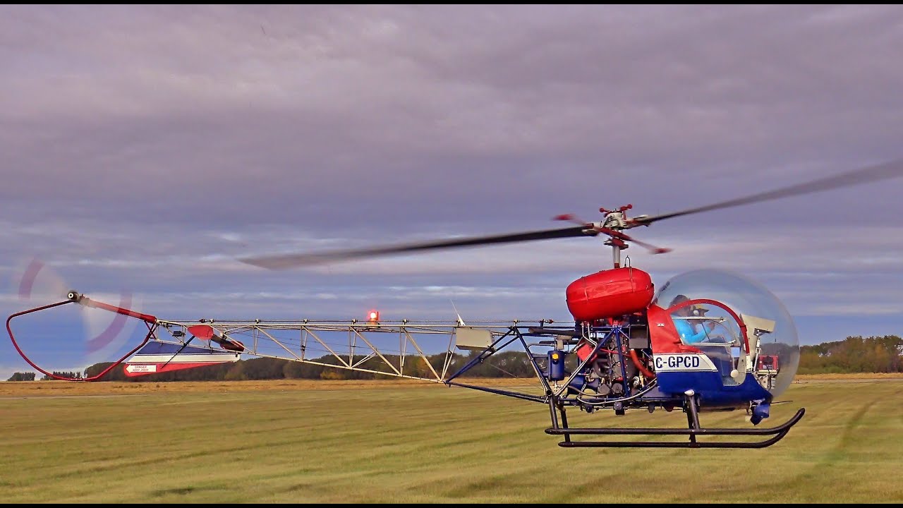 BELL 47 Helicopter Ride Again - still a Classic!