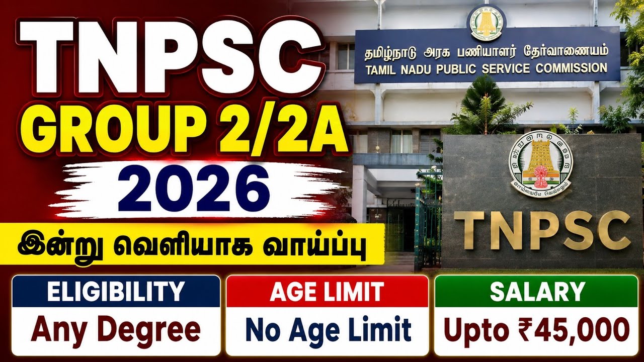 TNPSC Group 2/2a Notification 2026 | group 2 notification 2026 | tamilnadu government jobs 2026