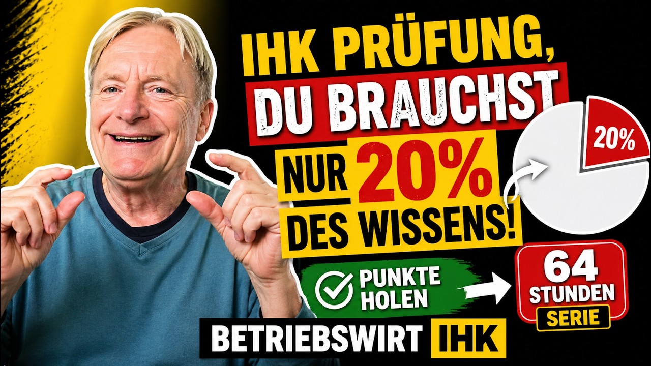 IHK Prüfung, Du brauchst nur 20% des Wissens