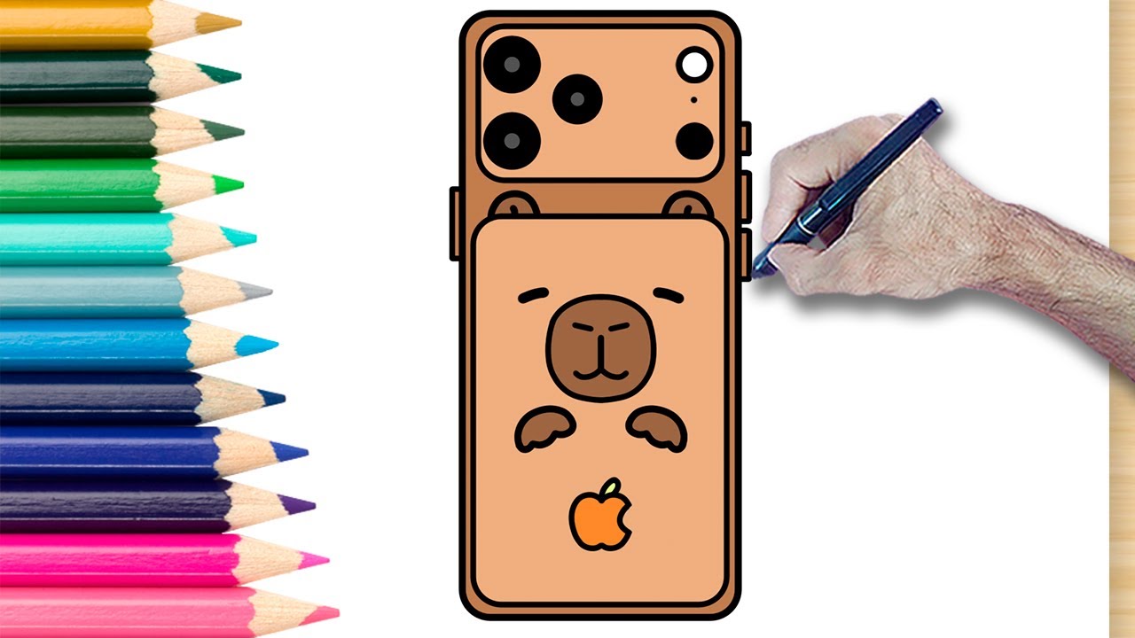 Как Нарисовать КАПИБАРУ в виде IPHONE 17 PRO MAX
