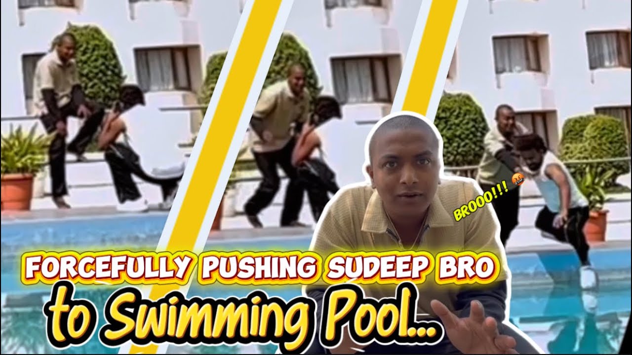FORCEFULLY Pushing @sudeep_s_04 to POOL | #thej2k2 #vlogs 