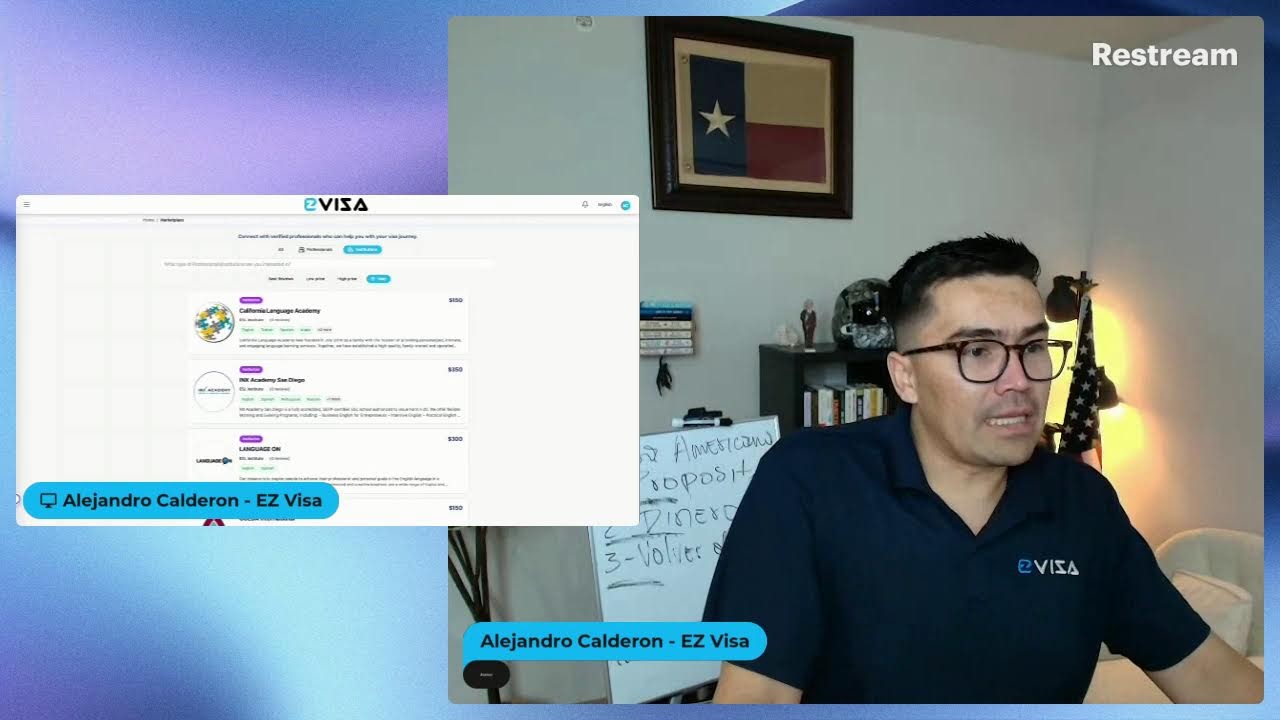 Respondiendo preguntas en vivo | EZ Visa - Visa Americana