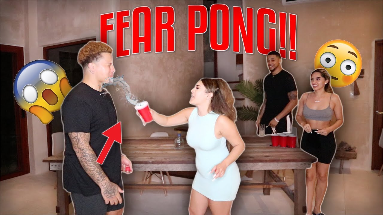 YOUTUBE COUPLES PLAY FEAR PONG!! **HILARIOUS** w/ JUJU & DES!