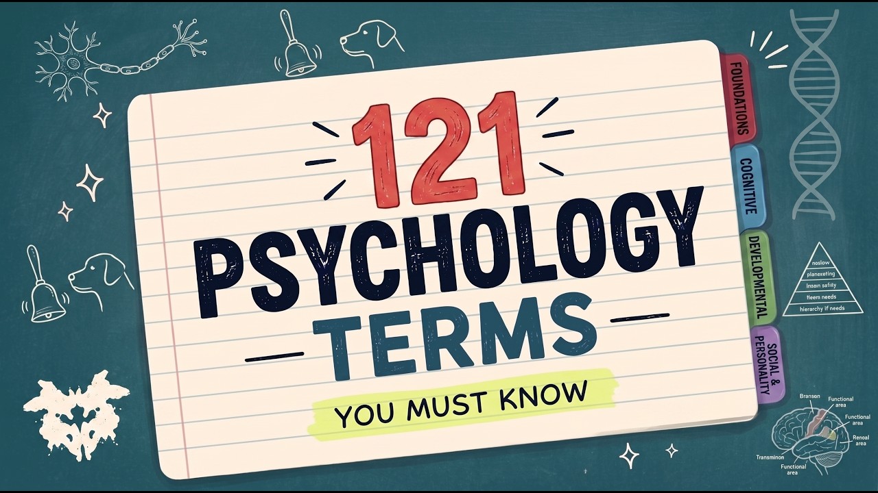 120 Psychology Terms You Must Know | Psych 101 Full Glossary