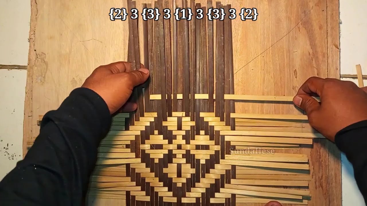Cara menganyam bambu mudah untuk pemula dengan rumus  - kelarai dari bambu