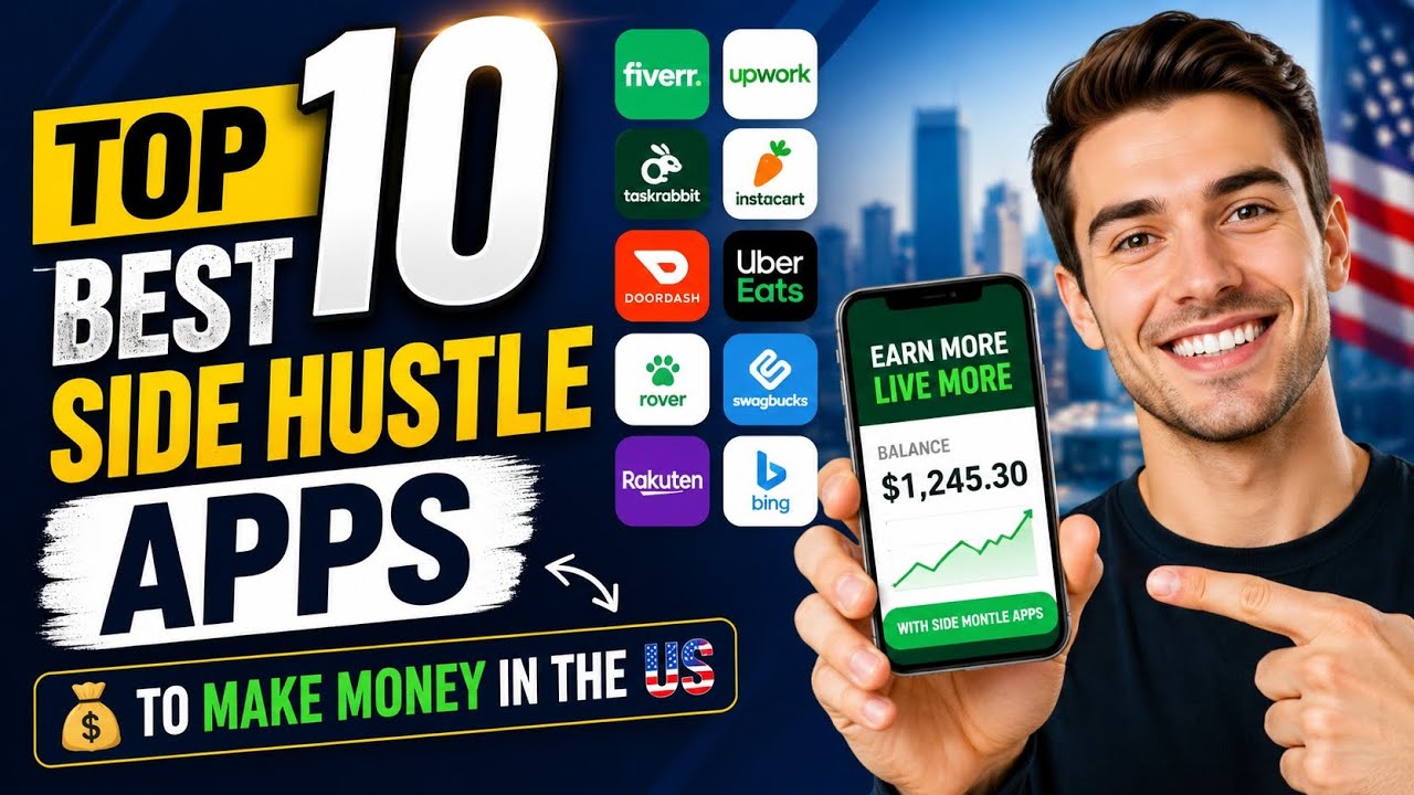 Top 10 Best Side Hustle Apps to Make Money in the US (2026)
