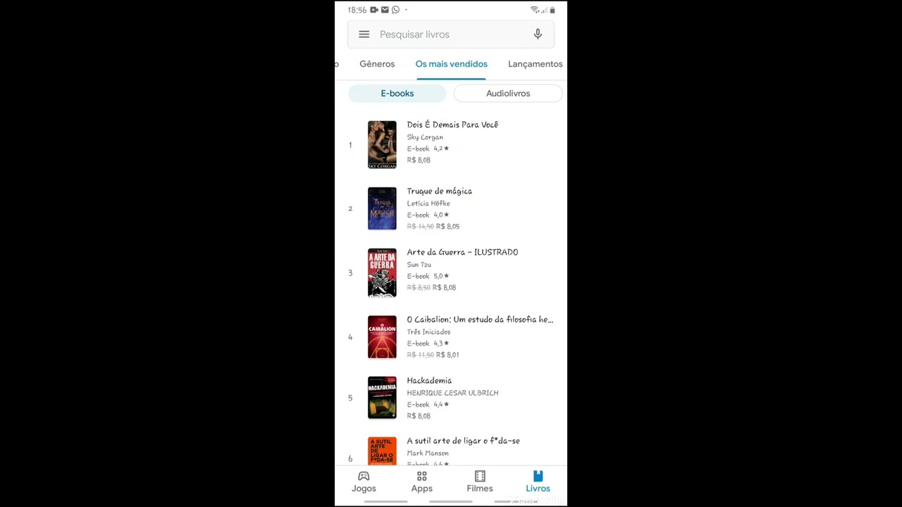 Como baixar meus livros na Google Play