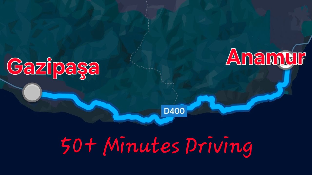 Mountain roads, driving in the rain, ASMR, Türkiye - Dangerous road - Mersin to Antalya