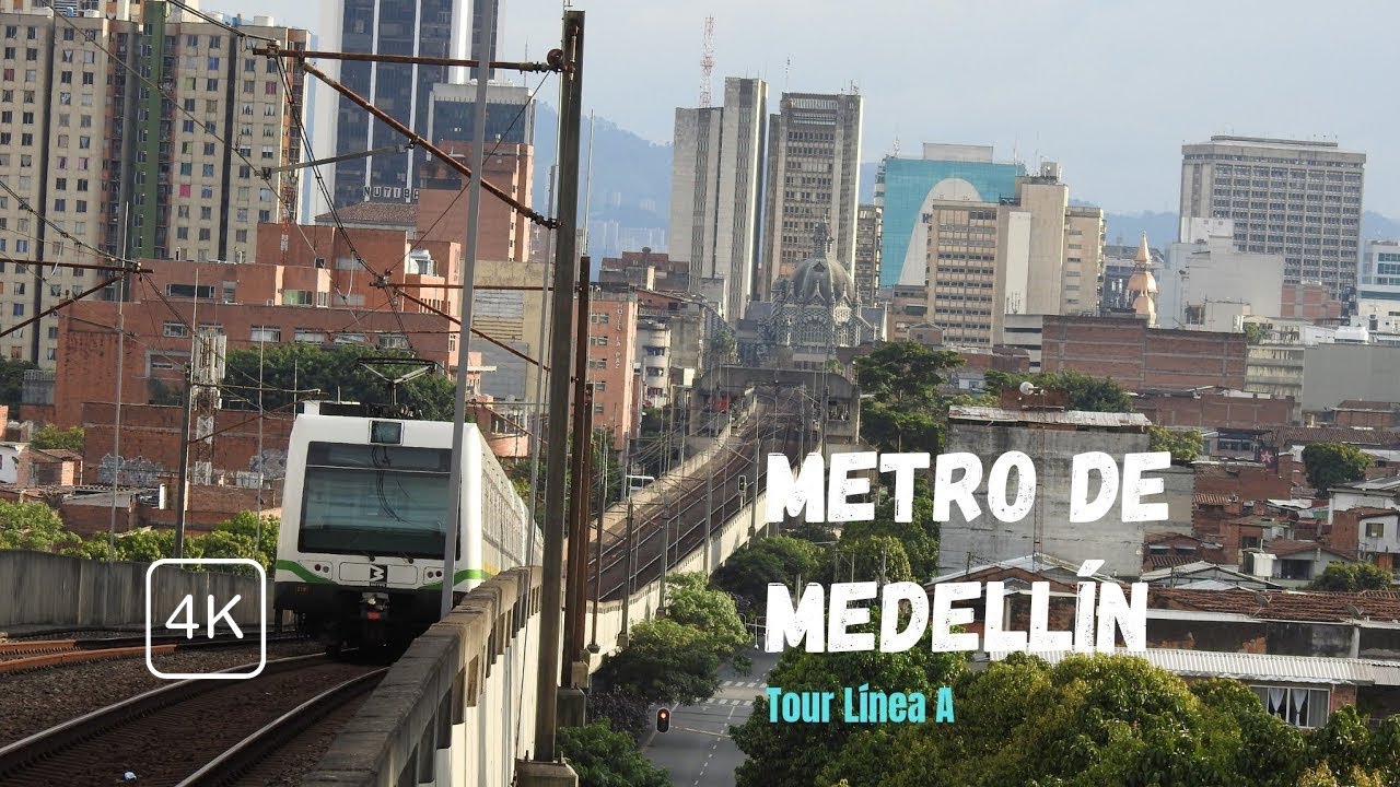 4K  Metro de Medellín Linea A de Sur a Norte, vista Oriente 🇨🇴 Sin Destino