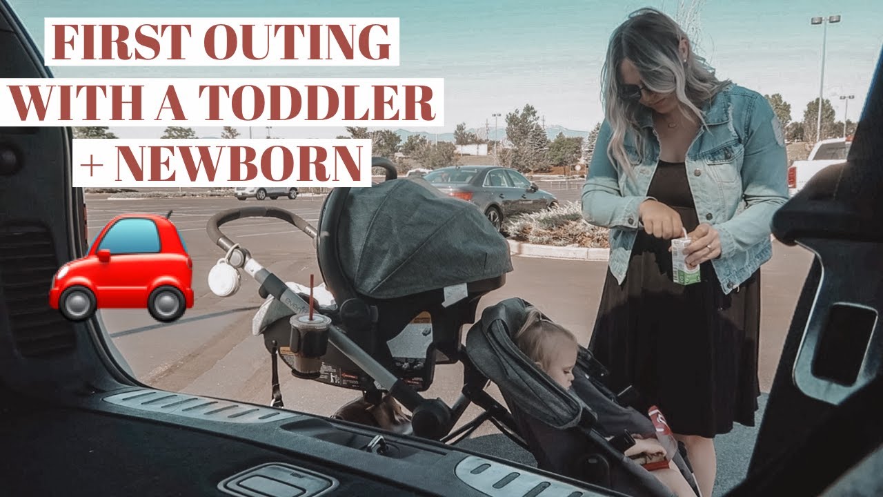 FIRST TIME OUT ALONE WITH A NEWBORN AND TODDLER | AUTUMN AUMAN