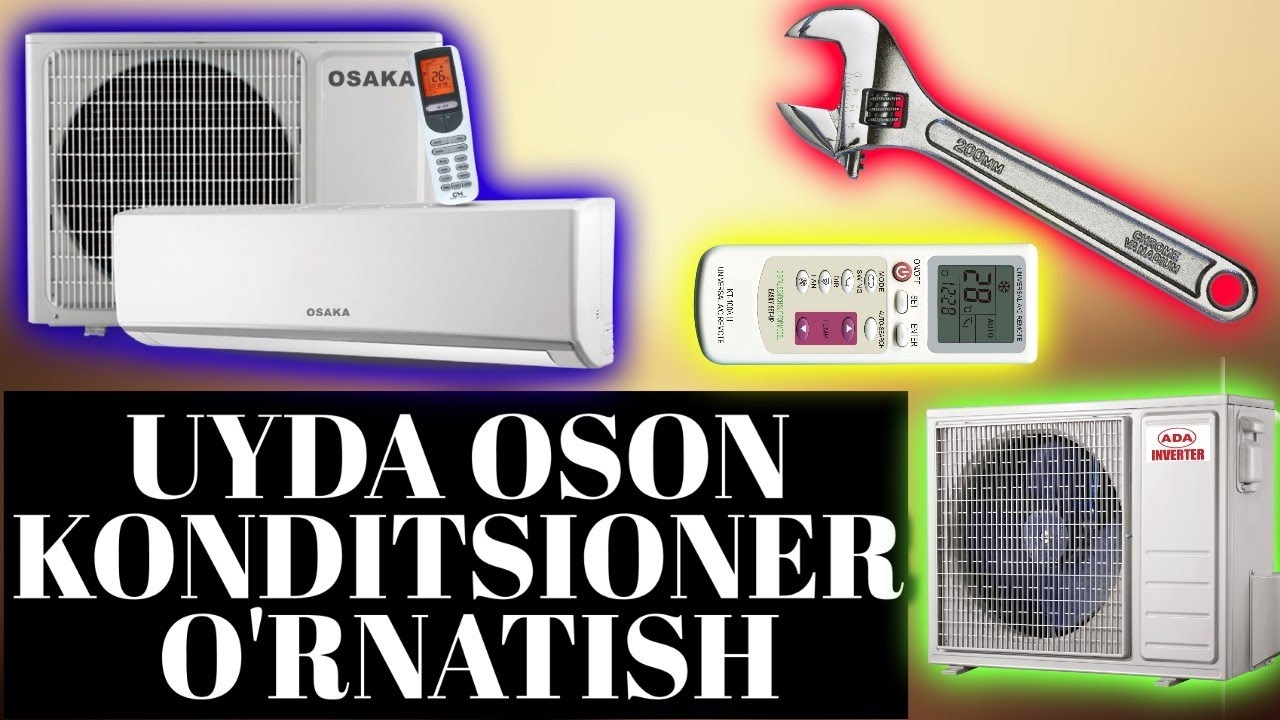 KONDITSIONER O'RNATISH.2025.  Konditsionerni Òzingiz  OSON Òrnating. Установка кондиционер