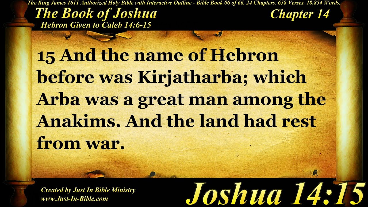 Joshua Chapter 14 - Bible Book #06. The Holy Bible: HD Audio Text KJV Read Along