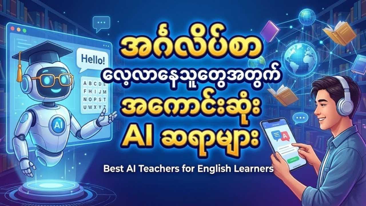 သင်တန်းကြေးမကုန်ဘဲ အင်္ဂလိပ်စာ တိုးတက်စေမယ့် AI ဆရာများ