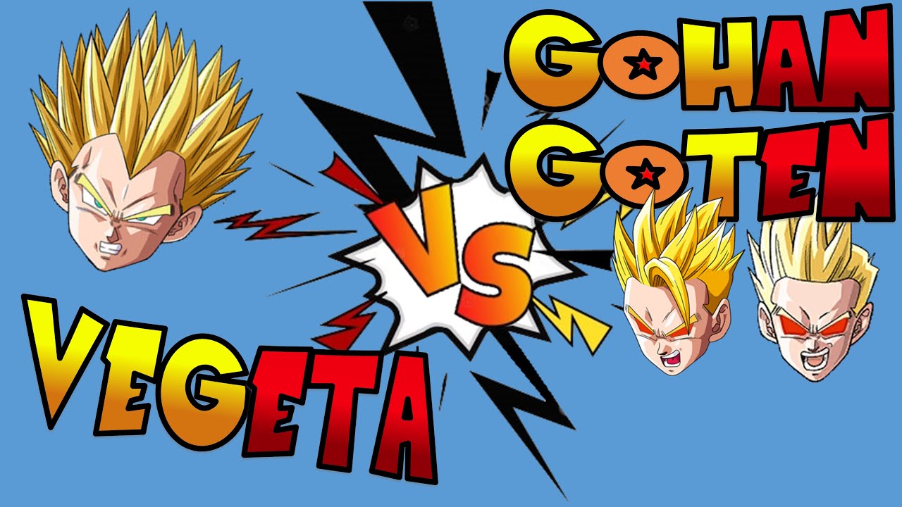 Luta Vegeta Vs Baby Gohan e Baby Goten