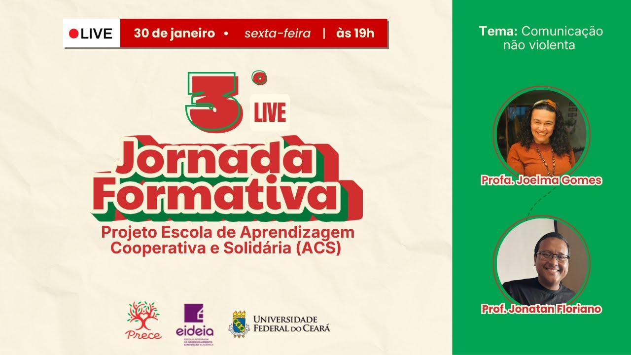 [3º LIVE] Projeto Escola de ACS: Formação, Extensão e Aprendizagem Cooperativa na UFC