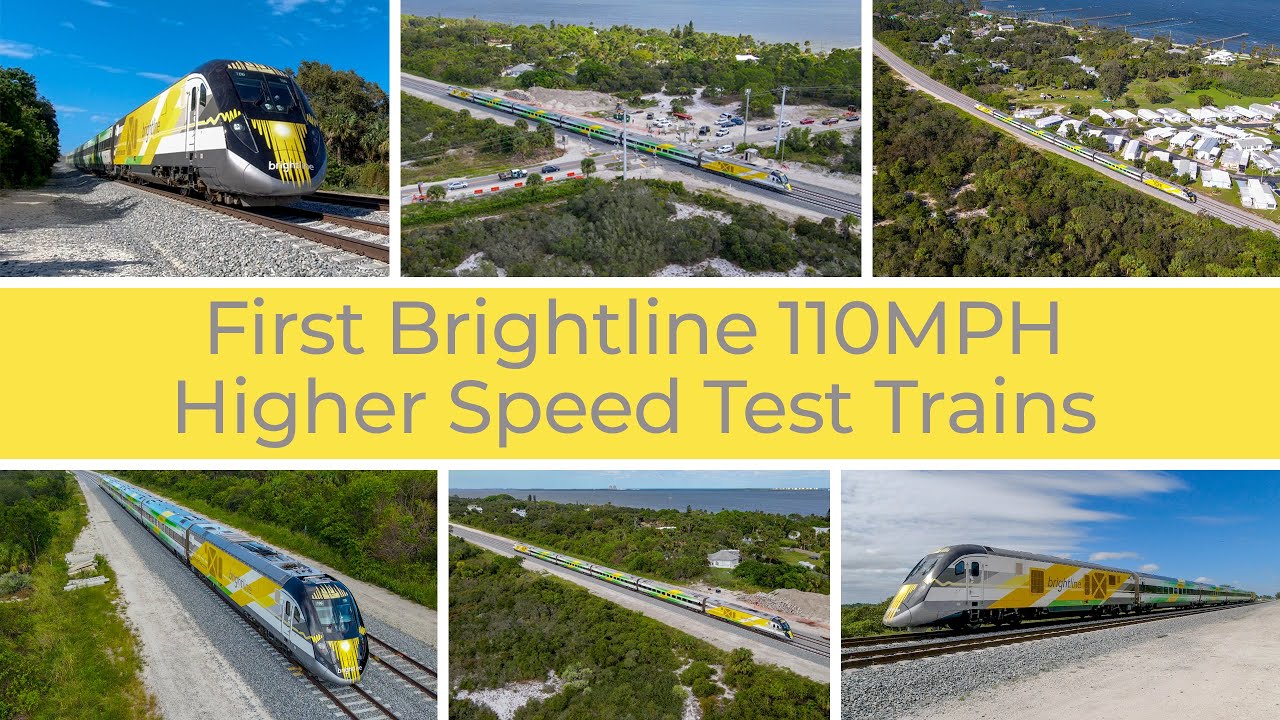 First Brightline 110mph Higher Speed Test Trains - October 21, 2022