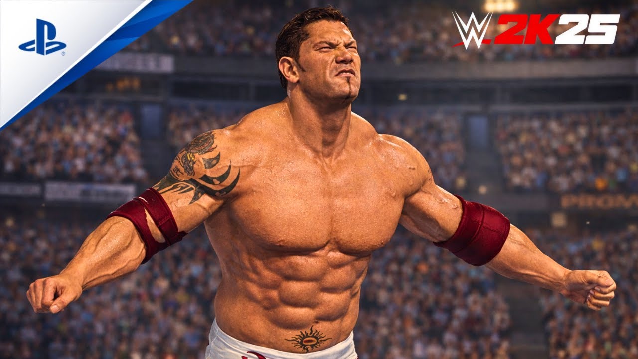 WWE 2K25 – Полный модифицированный выход Батисты ’05 | Выпущенный на волю зверь 💥🔥