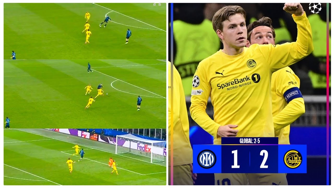 Jens Petter Hauge Goal vs Inter Milan | Manuel Akanji's mistake | Inter Milan vs Bodø/Glimt UCL 