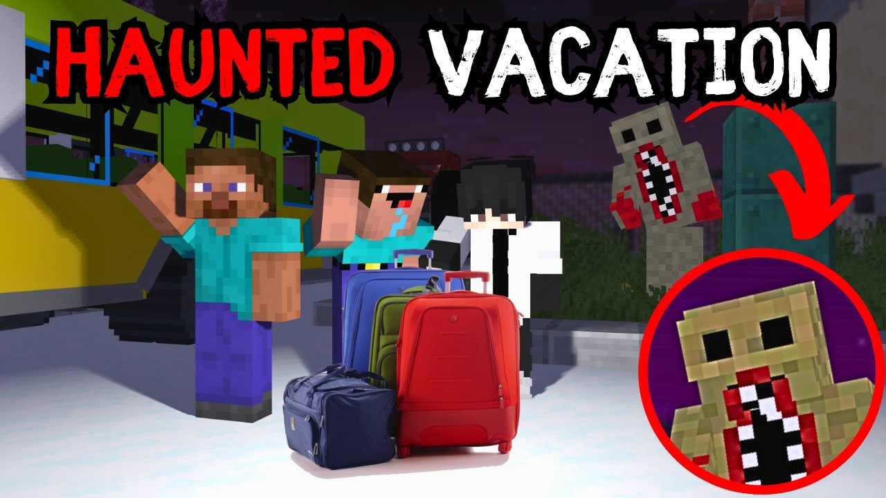 HAUNTED VACATION 😨 Minecraft Horror Story in HINDI