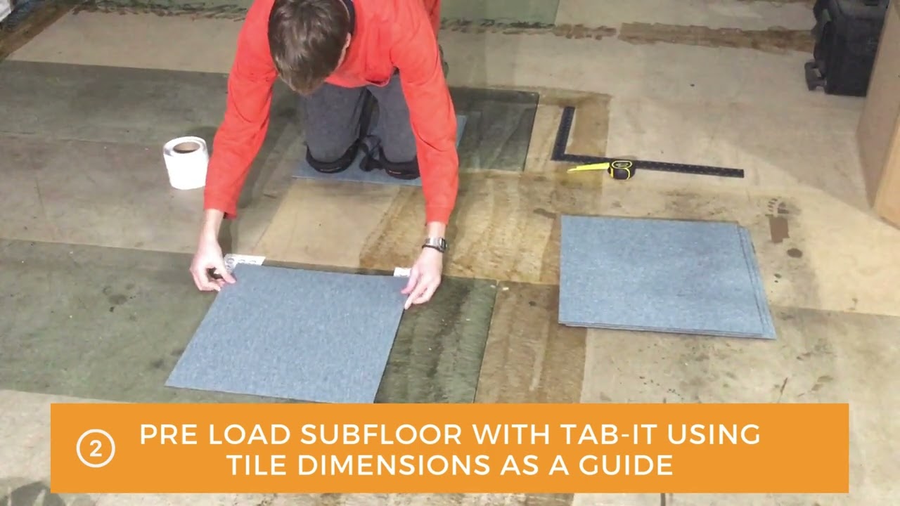 Damage free Carpet Tile Installation with IOBAC Tab-It®
