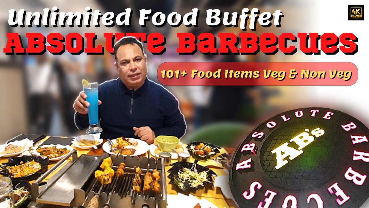 Unlimited Food Buffet Veg & Non Veg | 101+ Food Items | Absolute Barbecues Jalandhar | Food Vlog