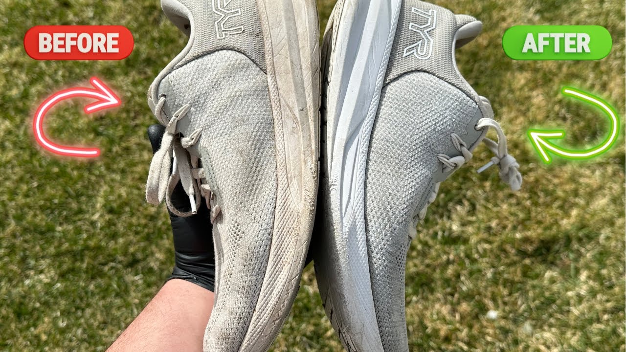 How To Clean White Mesh Shoes! 10 Minutes at Home!