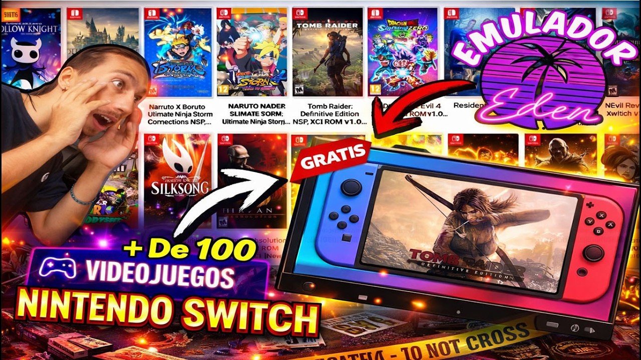 ¡Nintendo Switch 🗣️es clave ✨​👌​!  TUTORIAL FACIL💯-EMULADOR +JUEGOS GRATIS🎮-