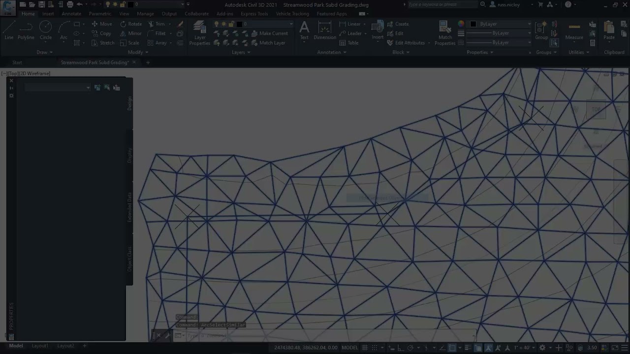 AutoCAD VS Civil 3D productivity study: Grading design