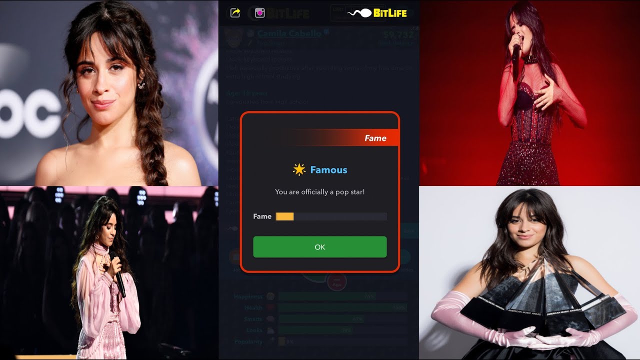 Becoming Camila Cabello In BitLife Pop Star Update