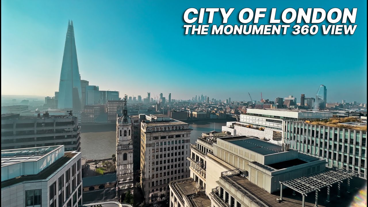 Exploring London's Financial District: Aldgate to the historic Monument on a Monday morning ☀️🌆