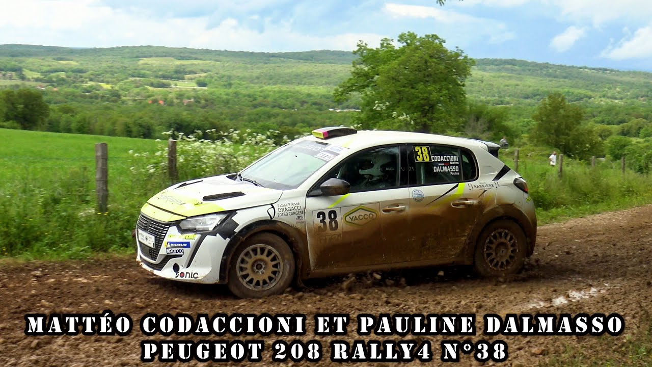 Rallye Castine Terre d'Occitanie 2023 Peugeot 208 Rally4 N°38 Mattéo CODACCIONI et Pauline DALMASSO