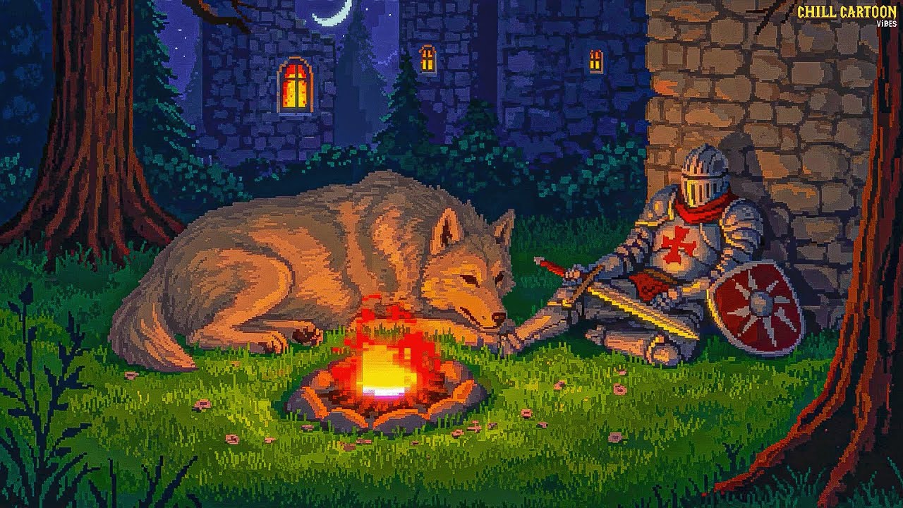 You're tired.. Rest while the giant wolf protects you