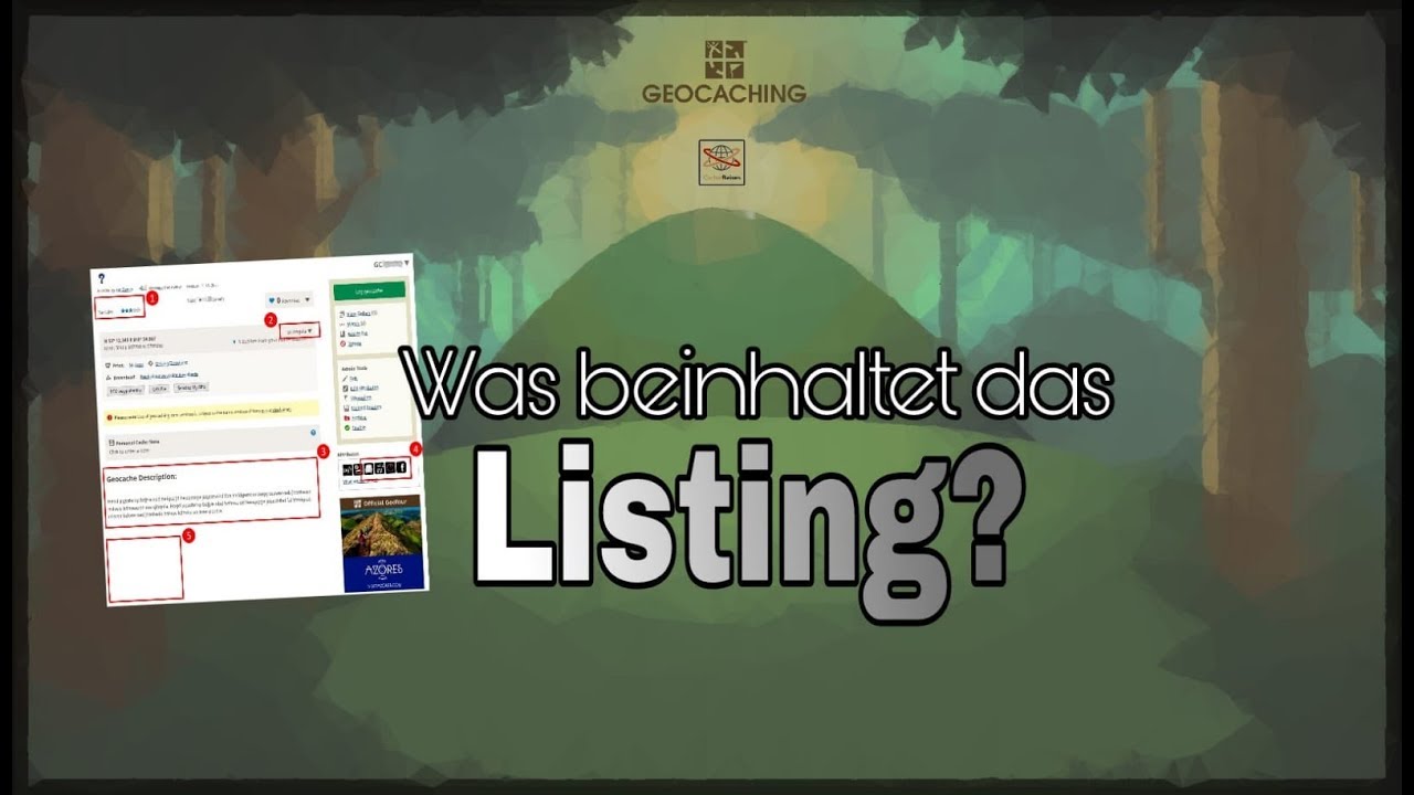 Was steckt alles drin im Geocaching Listing?