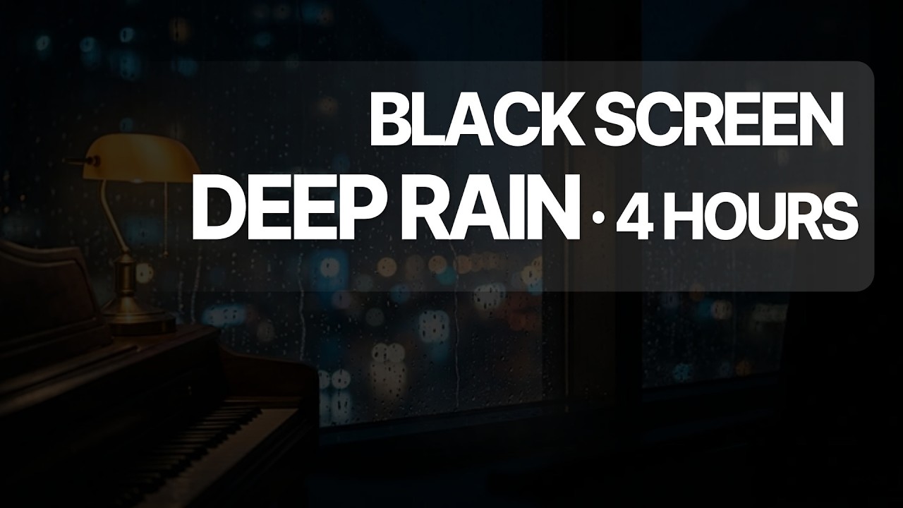 Black Screen Rain Ambience · 4 Hours | Dark Rain Sounds for Deep Sleep