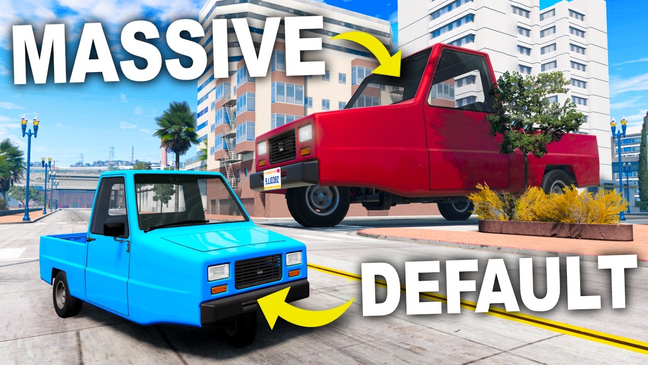 BeamNG, but the CARS ARE MASSIVE!