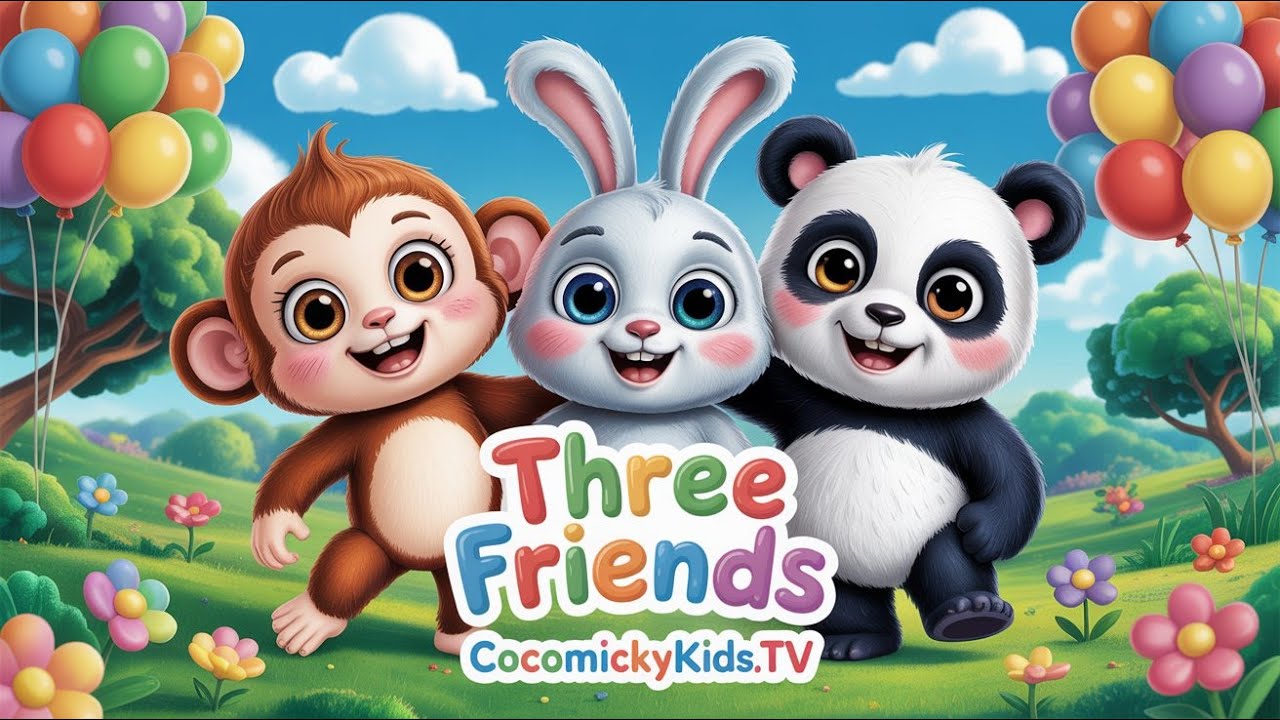 Three Friends Song | Nursery Rhyme & Kids Songs @CocoMickyKidsTV