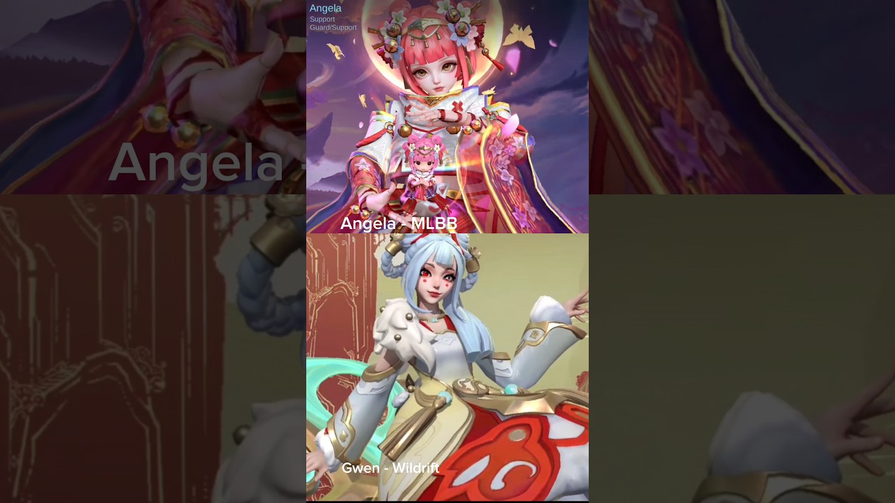 Анжела против Гвен Mobile Legends vs Wildrift 