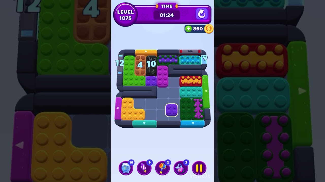 Color Block Jam Level 1075 &ndash; Full Puzzle Solution (No Boosters)