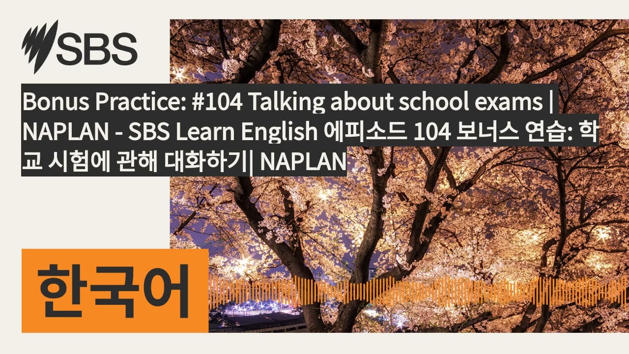 Bonus Practice: #104 Talking about school exams | NAPLAN - SBS Learn English 에피소드 104 보너스 연습: 학교...