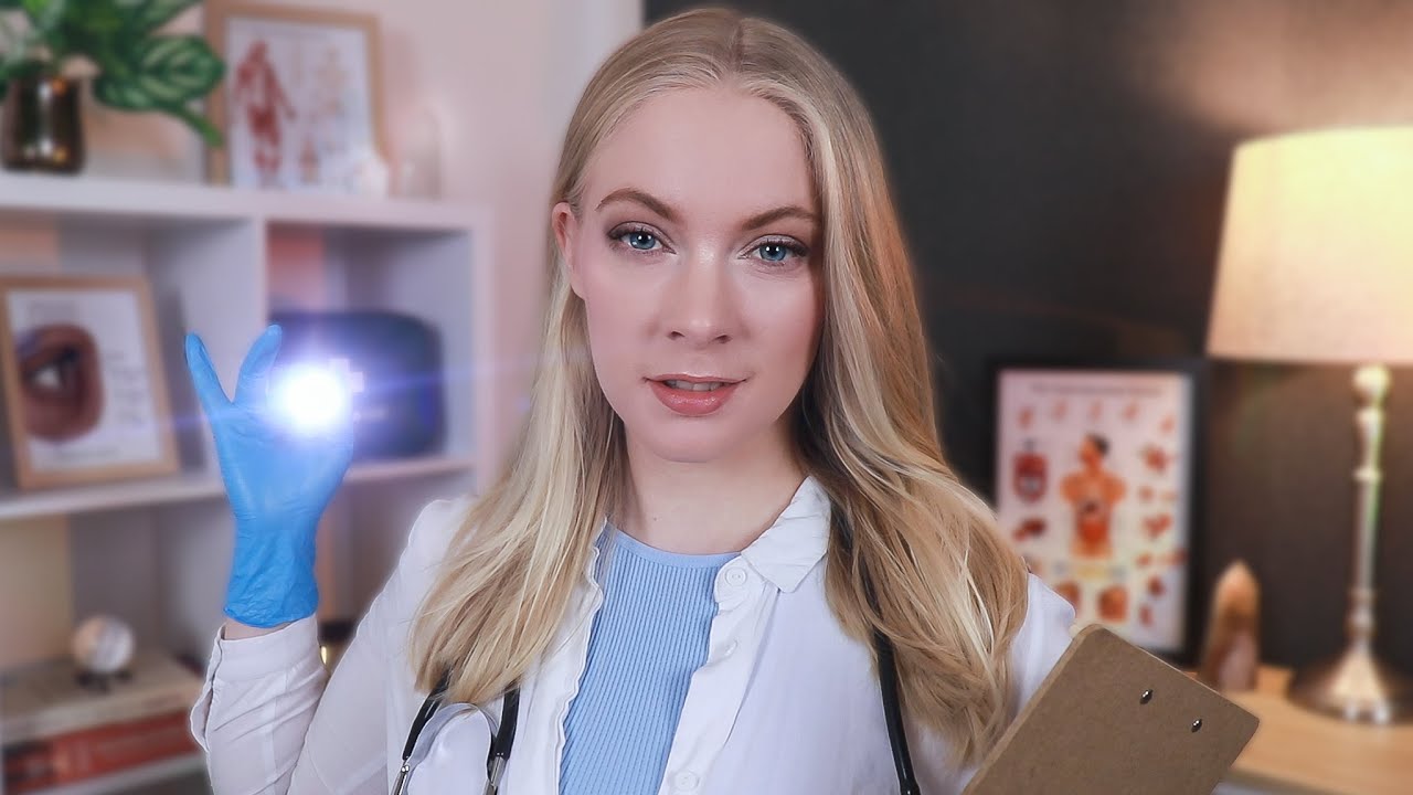 ASMR Holistic Medical Health Assessment (Eye Test, Ear Exam, Scalp Check, Chiropractor, Measuring)