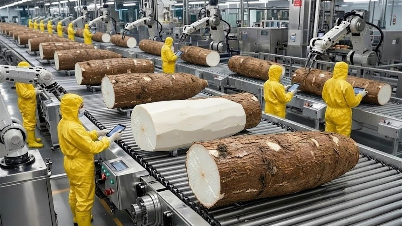 Inside the Mega Factory: USA Giant Cassava Flour Production – Full Process Revealed