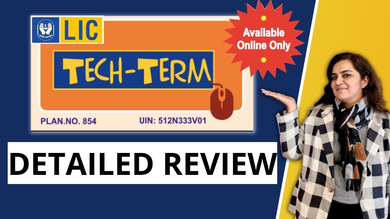LIC Tech Term Details | Plan No. 854 | Available Online Only | Step by Step Process | LIC Term Plan