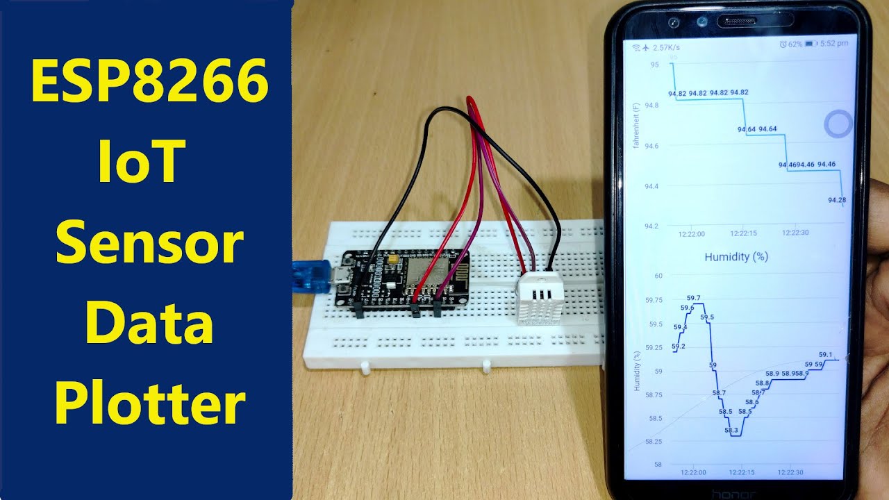 ESP8266: IoT Live Sensor Data Plotter to Web Page
