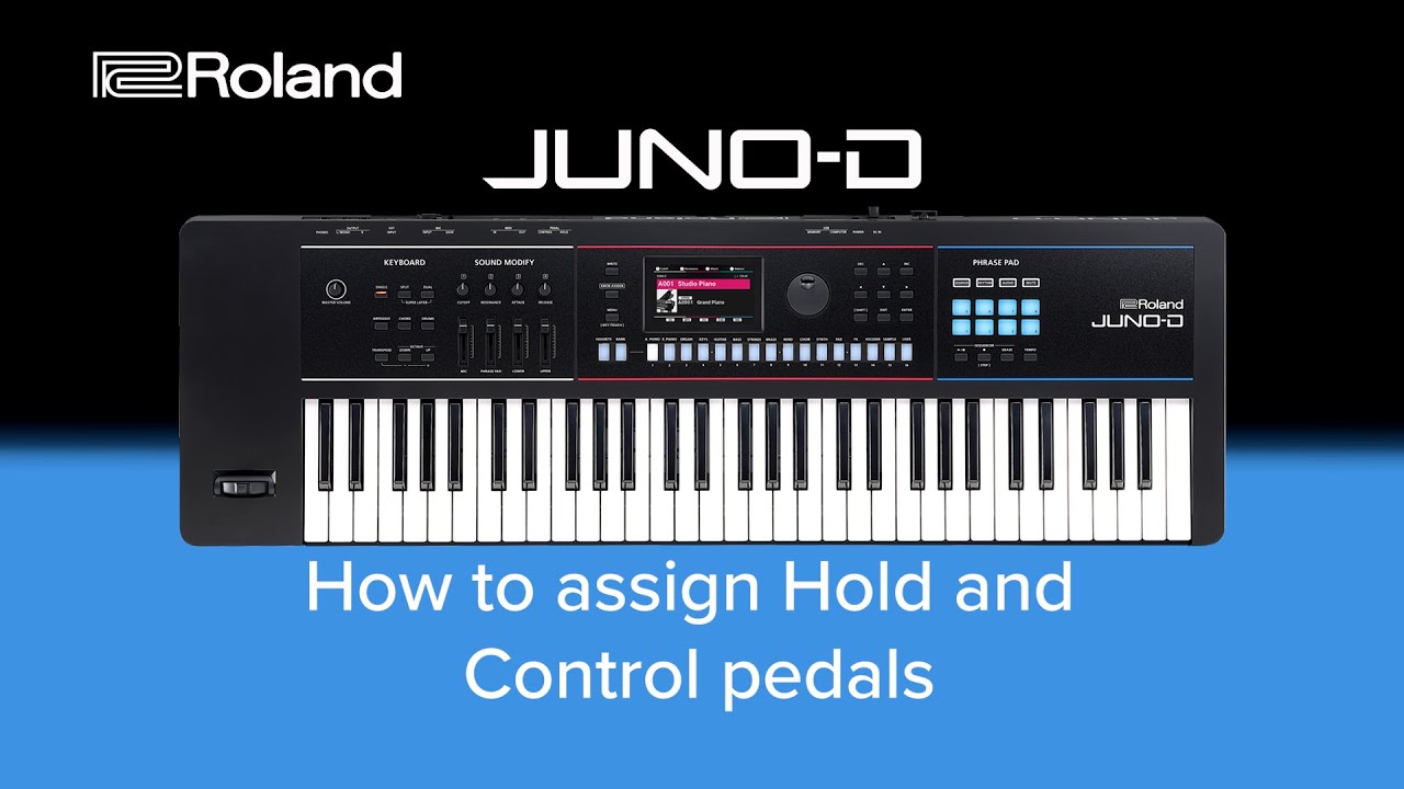 Roland JUNO-D - How to assign Hold and Control Pedals