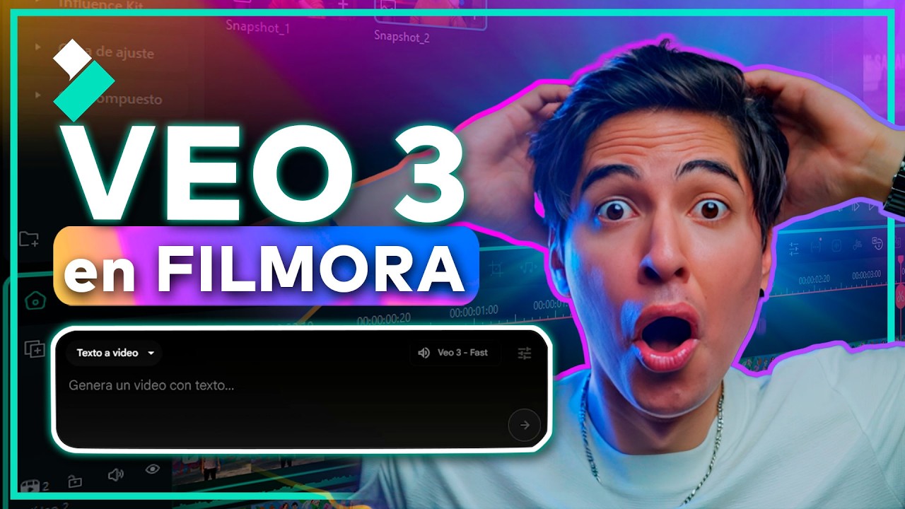 &iexcl;As&iacute; se Hacen VIDEOS con VEO 3 en Filmora! (Crea VIDEOS con IA en Minutos)