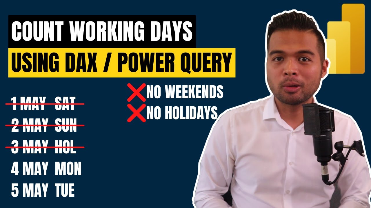Count Working Days using DAX or Custom Function // Beginners Guide to Power BI in 2021