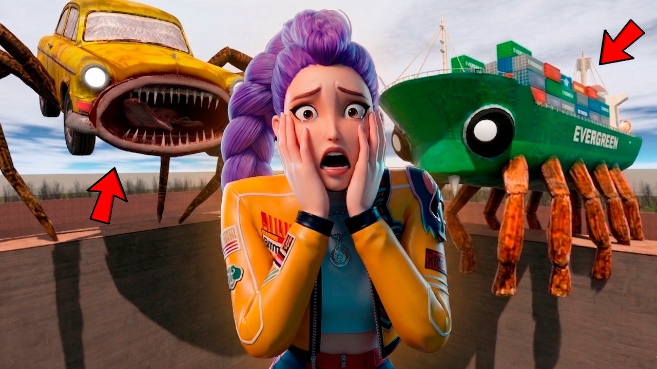 Can Rumi Hide From Crabtanic and Car Eater in Garry`s Mod
