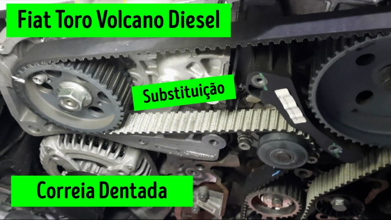 Como fazer a substituição do Kit Correia Dentada do Fiat Toro Volcano Diesel?